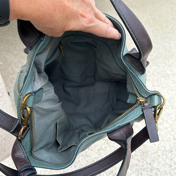 Vintage Fossil Teal Purse & Wallet - Picture 6 of 15